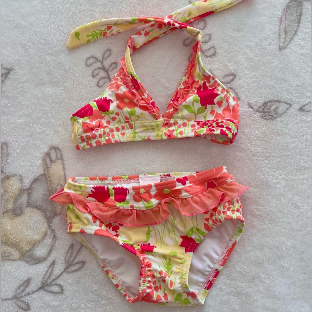 Janie and Jack Baby Girls Floral Bikini Set